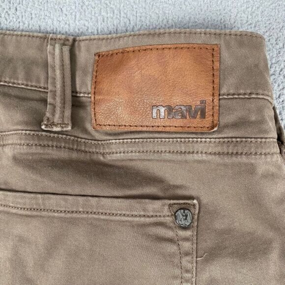 Mavi Jeans Straight Leg Pants Men's SZ 44 Brown Straight Leg Pants Stretch - Picture 10 of 10